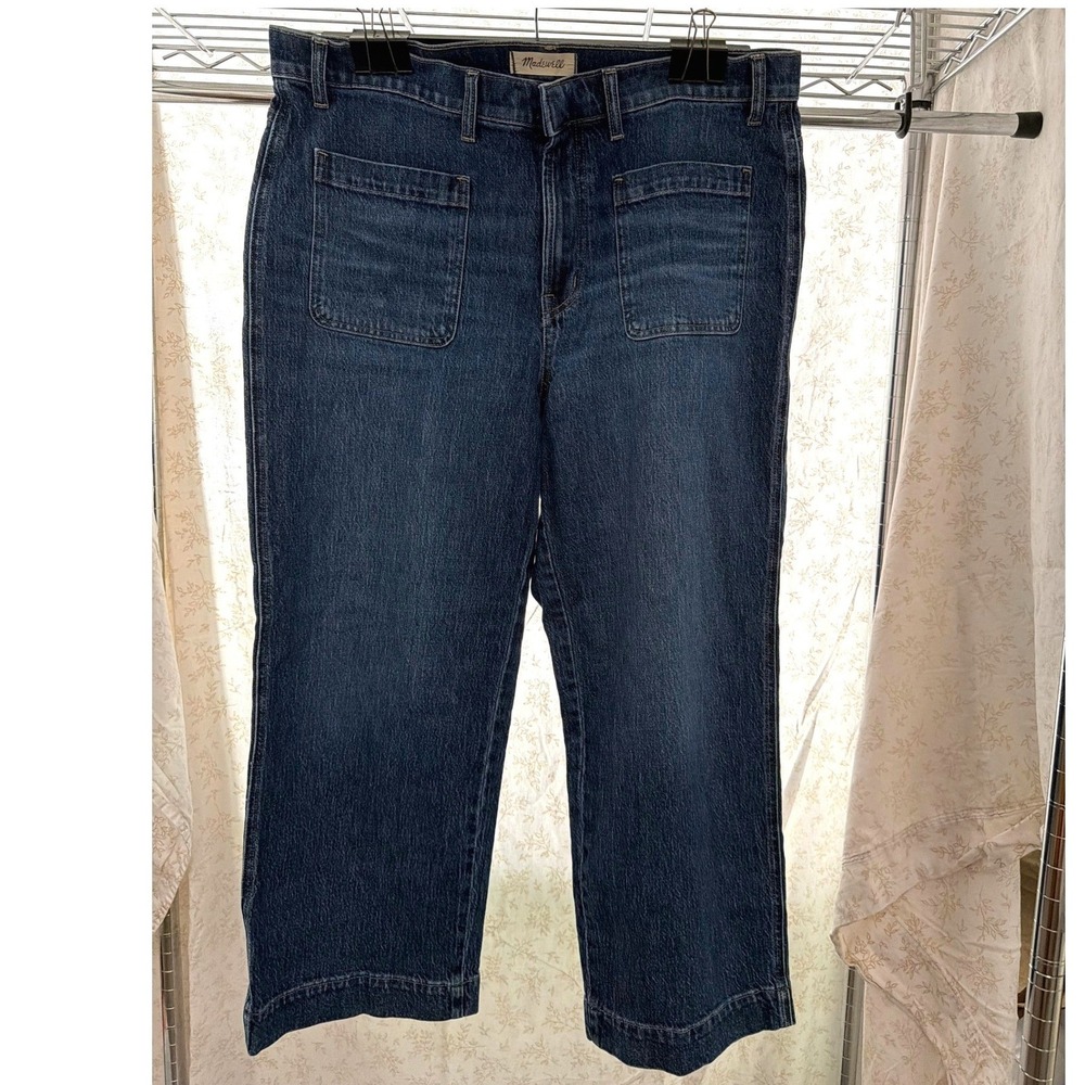 Madewell The Perfect Vintage Wide Leg Cropped Jean, High Rise, 33 P
